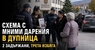 Схема с мними дарения в центъра на Дупница: две жени задържани, трета избяга с автомобил