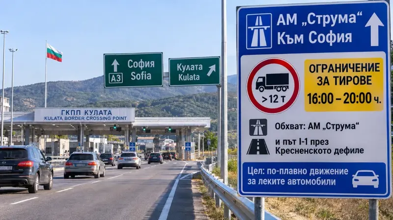 Натоварен трафик по автомагистрала Струма в посока София