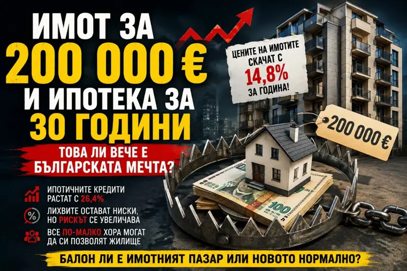 ИМОТ ЗА 200 000 ЕВРО И ИПОТЕКА ЗА 30 ГОДИНИ – ТОВА ЛИ ВЕЧЕ Е БЪЛГАРСКАТА МЕЧТА?