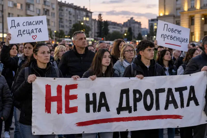 Протест „Не на дрогата“ в Кюстендил: жители алармират за зависими деца и цели семейства