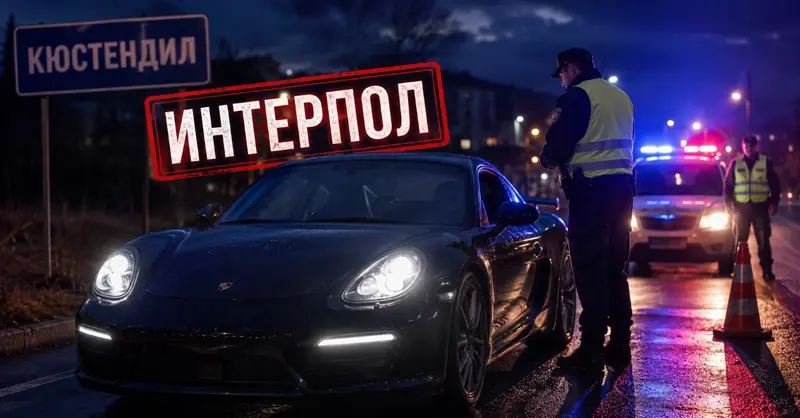 „ПОРШЕ“ И ИНТЕРПОЛ В КЮСТЕНДИЛ: Зад волана откриха мъж, издирван от Скопие