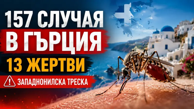 ВНИМАНИЕ ЗА БЪЛГАРИТЕ В ГЪРЦИЯ: 157 случая на Западнонилска треска, 13 души са починали