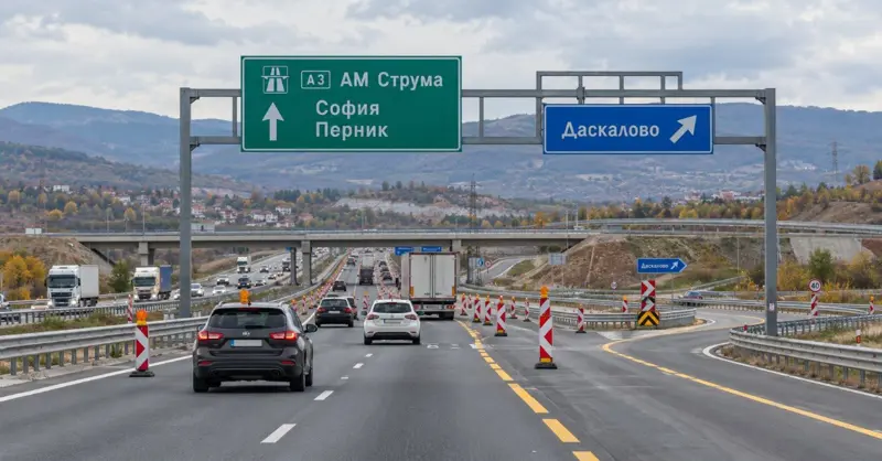 АМ „Струма“ и Даскалово днес: ограничения и временна организация на движението