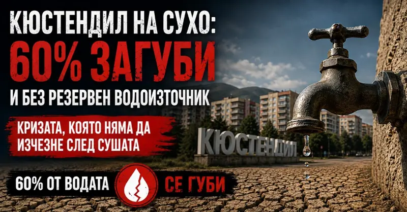60% загуби и без резервен водоизточник: кризата в Кюстендил вече показва по-големия проблем
