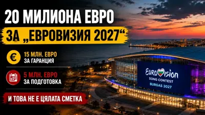 20 милиона евро още тази година за „Евровизия 2027“: И това няма да е цялата сметка
